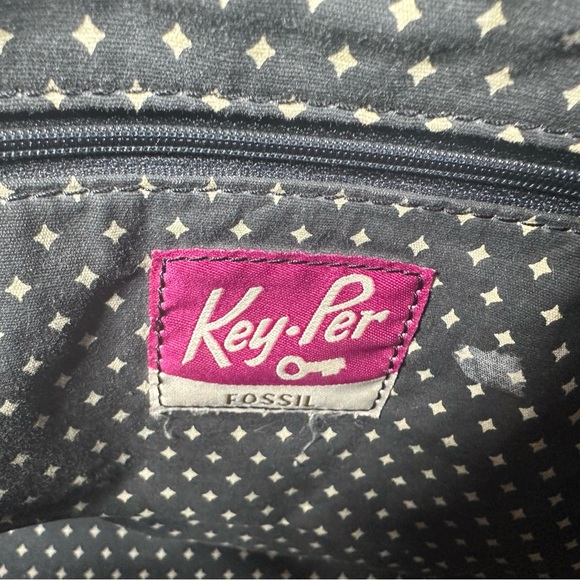 Fossil Key Per Printed Coated Canvas & Leather Tote Bag - Picture 10 of 13